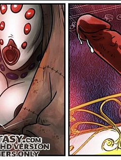 She squatted down and sucked it as if her life depended on it