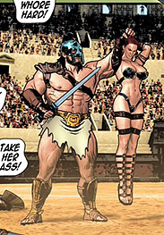 Spartana defies the sadistic Aurelia and Rome's elite - Spartana 2, Gladiatrix (fansadox 679) by Aquila